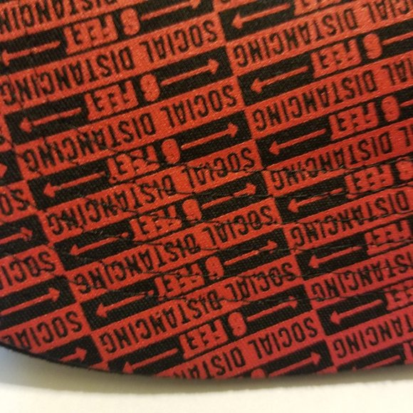 NEW Black/Red Social Distancing Adjustable Hat - Picture 4 of 6